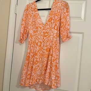 MINK PINK Marli Mini Dress orange and pink short dress
